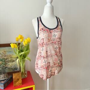 Isabel Marant Etoile Patchwork Print Linen Tank Top